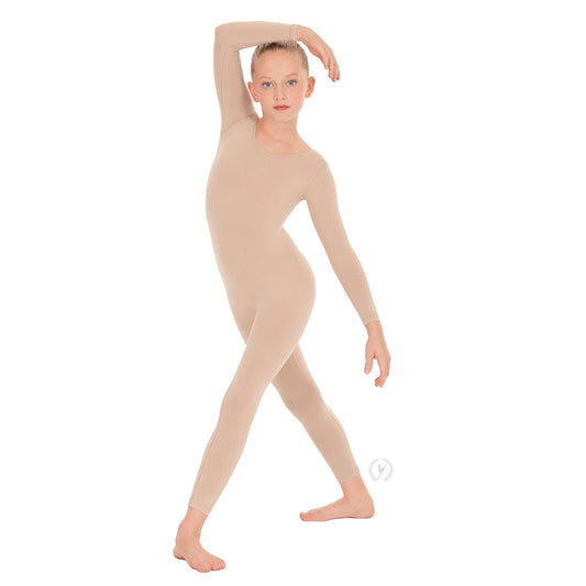 Eurotard Youth Cotton Lycra® Long Sleeve Unitard - Beige