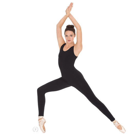 Eurotard Adult Cotton Lycra® Tank Unitard - Black