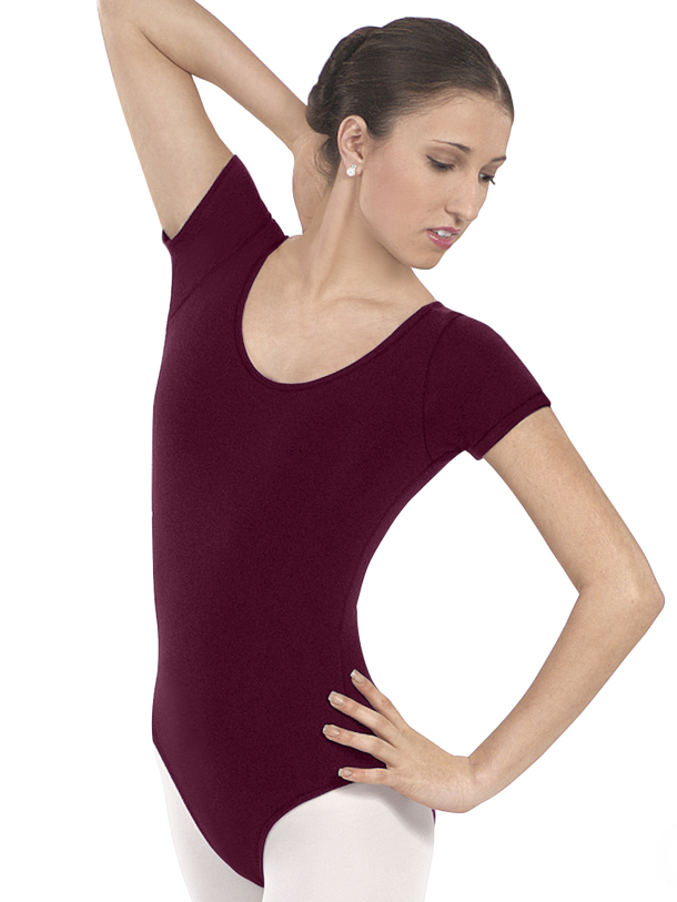 Eurotard Adult Short Sleeve Leotard with Cotton Lycra