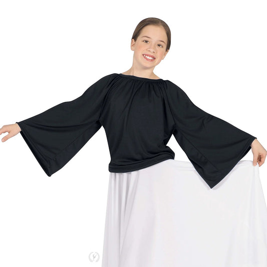 Eurotard Youth Unisex Polyester Loose Fit Angel Sleeve Praise Top