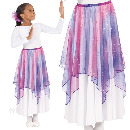 Eurotard Girls Handkerchief Hem 3-in-1 Overlay