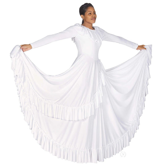 Eurotard Womens Revelation Ruffle Long Sleeve Praise Dress