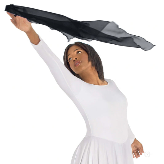 Eurotard Diamond Shaped Chiffon Finger Scarf with Finger Loop