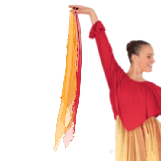 Eurotard Diamond Shaped Chiffon Finger Scarf with Finger Loop