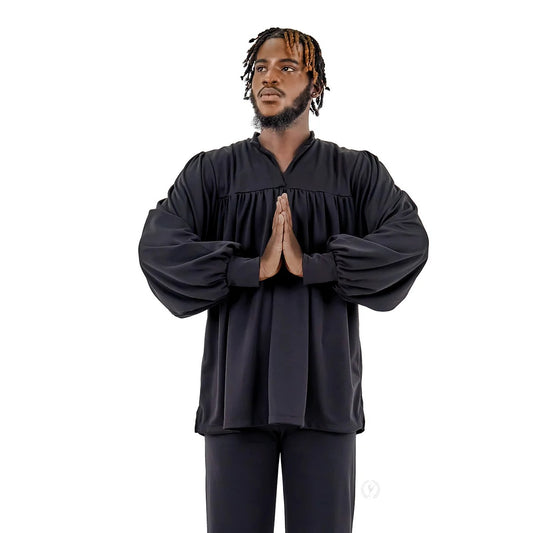 Eurotard Unisex Humble Servant Polyester Open Collar Loose Fit Praise Top