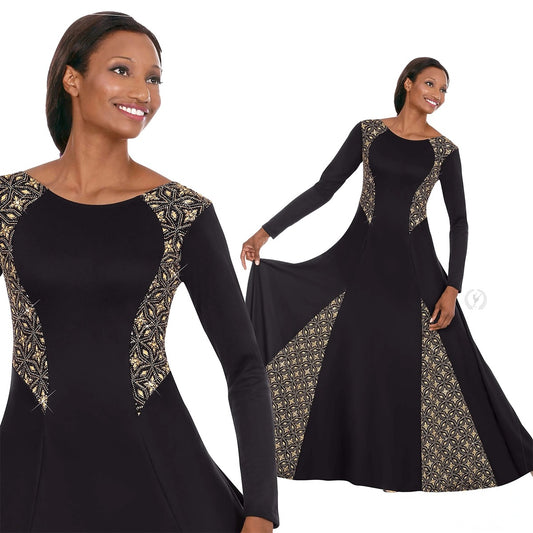 Eurotard Womens Divine Royalty Long Sleeve Praise Dress