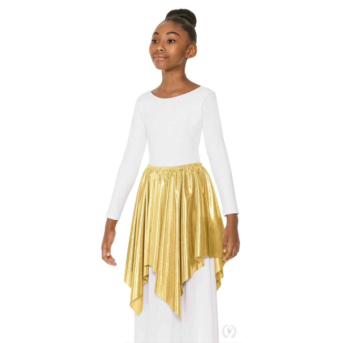 Eurotard Girls Gold Lamé Metallic 3-in-1 Overlay