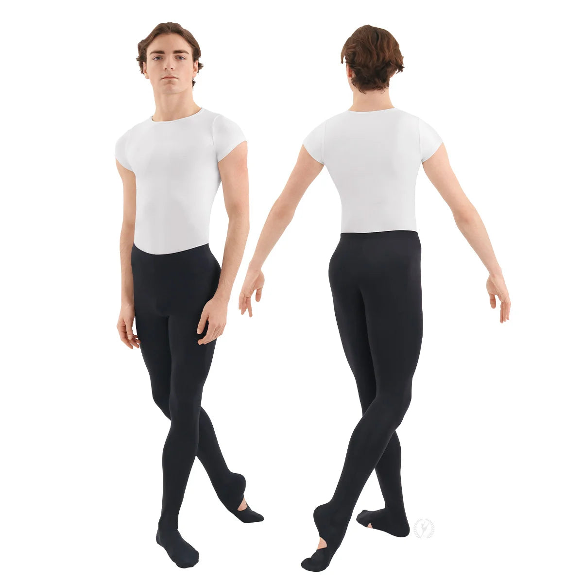 Eurotard 33940c Boys Performance Microfiber Convertible Tights - Black