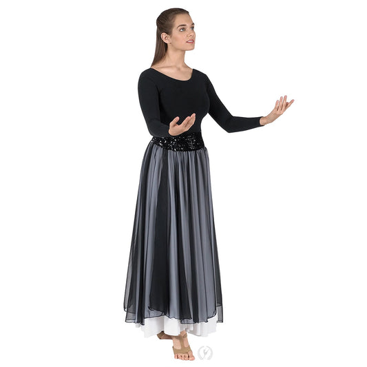 Eurotard Girls Sheer Devotion Chiffon Full Length Praise Skirt