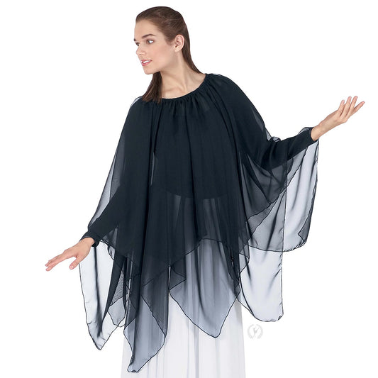 Eurotard Girls Sheer Devotion Double Layer Chiffon Drape and Skirt Praise Overlay