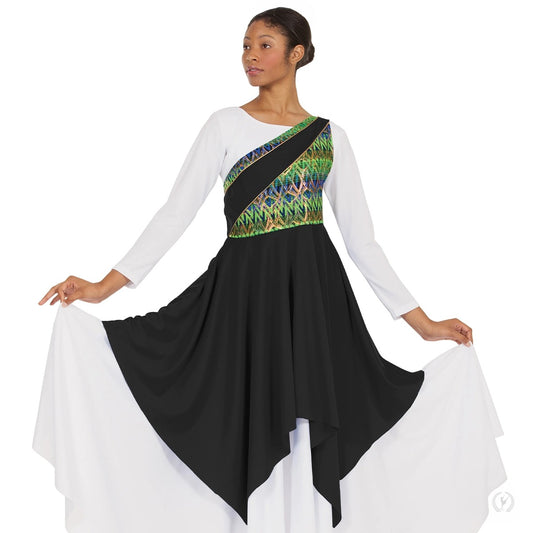 Eurotard Womens Joyful Praise Asymmetrical Worship Tunic
