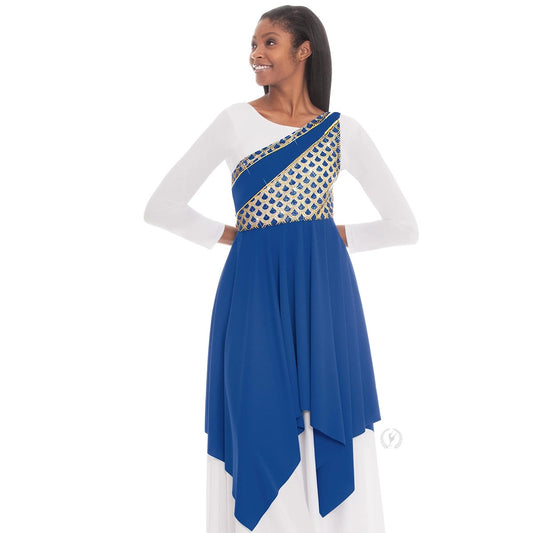 Eurotard Womens Blessed Grace Asymmetrical Praise Tunic