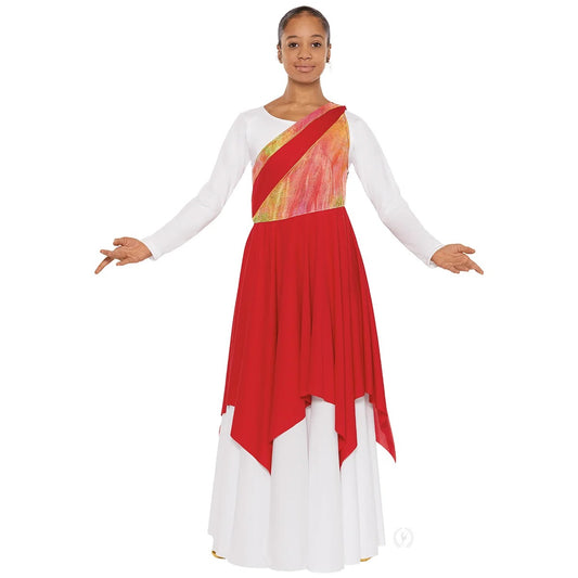 Eurotard Womens Iridescent Asymmetrical Tunic