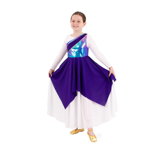 Eurotard Girls Iridescent Asymmetrical Tunic