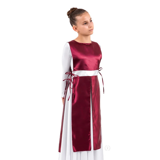 Youth Unisex Rose of Sharon Satin Four Panel Ephod